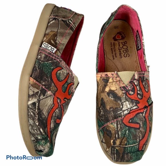 Skechers Shoes - BOBS by Skechers hand painted camo slip on. SZ 6